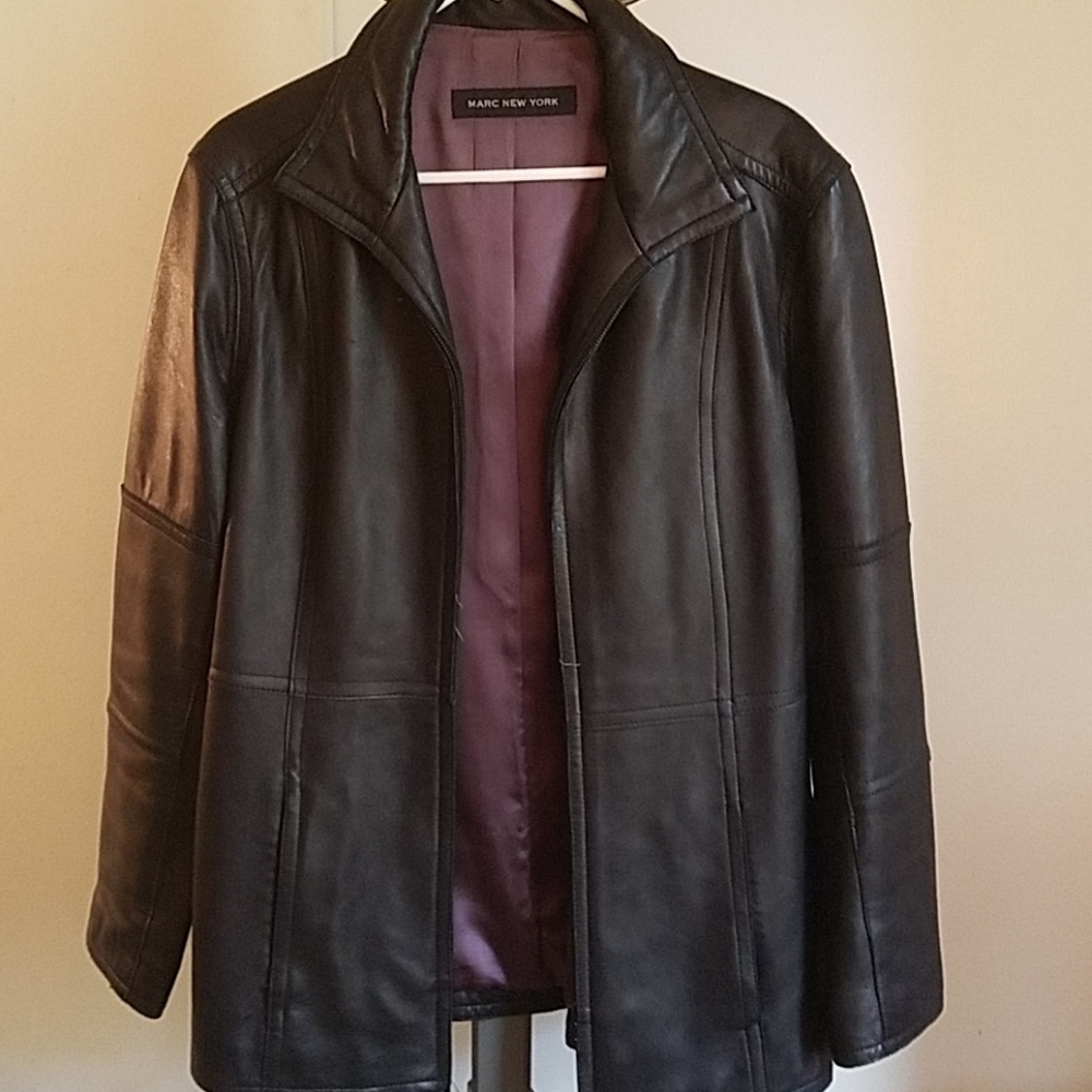 Marc NEW YORK belted Leather Jacket